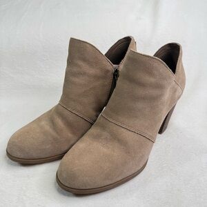 Koolaburra by UGG Nacie Womens Tan Size 8 Heel Suede Leather Booties